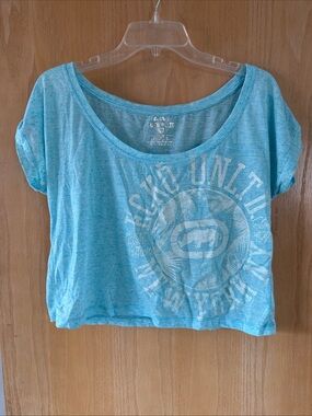 Ecko Unlimited Women’s M Blue Cropped Scoop Neck T-Shirt